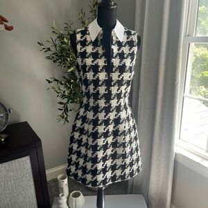 ALICE + OLIVIA Ellis Houndstooth Mini Dress New Sz 6